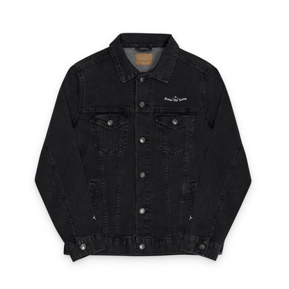 Alternative Embroidered Unisex Denim Black Jean Jacket