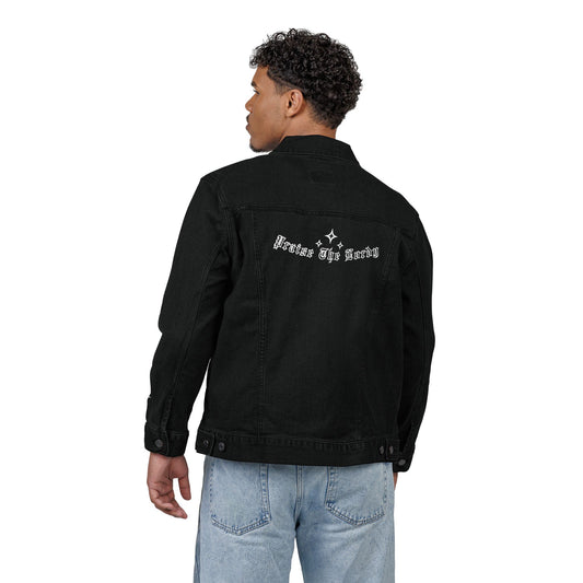 Alternative Embroidered Unisex Denim Black Jean Jacket