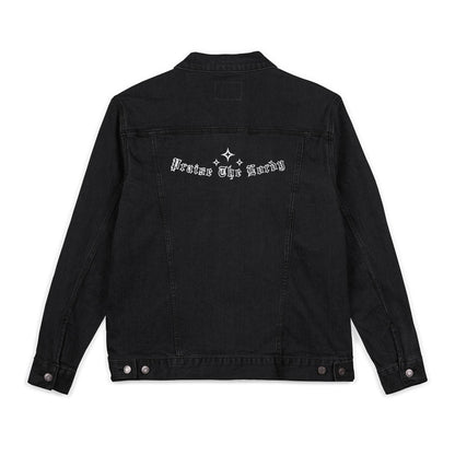 Alternative Embroidered Unisex Denim Black Jean Jacket